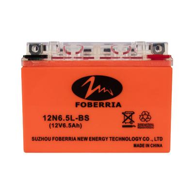 Orange Maintenance Free Motorcycle Lead Acid storage  Battery 12v 6.5 Ah 10hr 0.9A 1.9kg