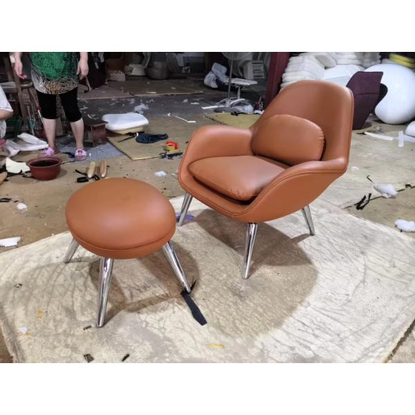 Luxury European Designer Living Room Upholstered Fabric Relax Lazy Easy Arm Swoon Lounge Chair