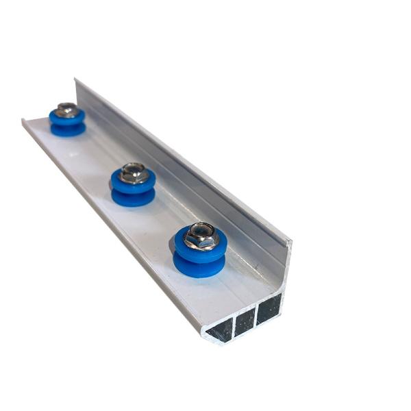 White / Black / Transparent Wire Colour Aluminium Rail Track With Customizable Width