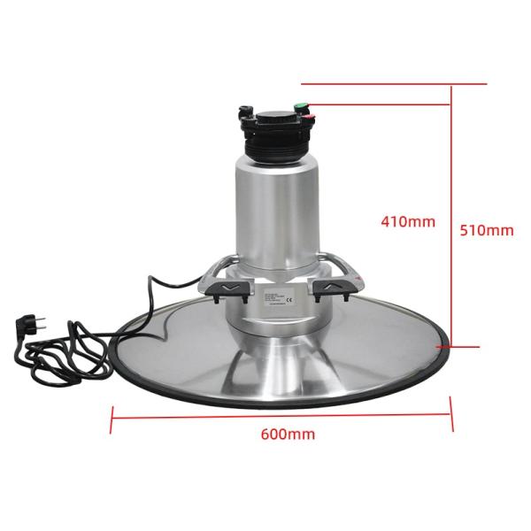 600mm Chrome Barber Chair Base Electric 140# Salon Hair Equipment Part - Height Adjustable 41-53cm