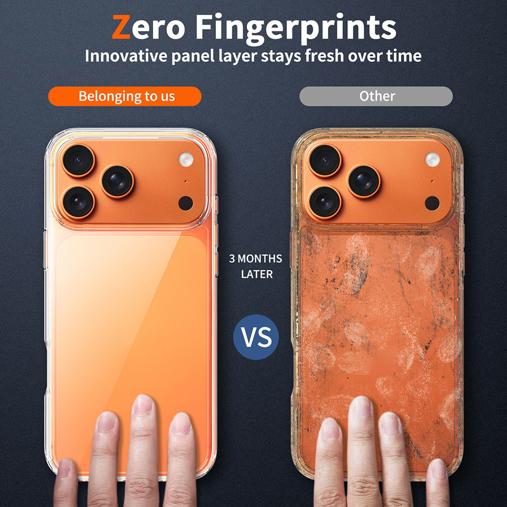 Shockproof Phone Case Transparent PC TPU Hybrid Drop Resistance Armor Mobile Phone Cover Clear Case for iPhone 17 Pro Max