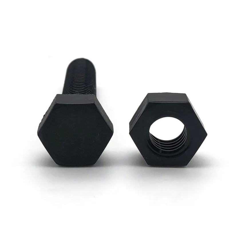 Hex Head Bolts DIN933 DIN934 High Strength M6-M36 Black Hex Bolt And Nut For Structure