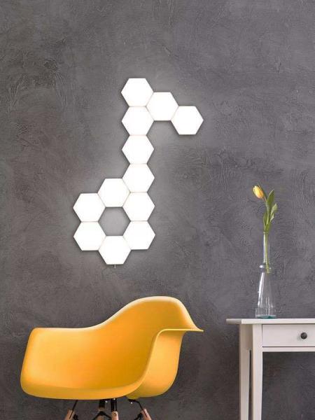 Touch Sensitive LED Quantum Wall Lamp Plastic Hexagonal For Gift DIY Lovers