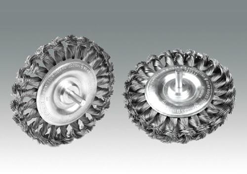 Knotted wheel brushesk with shan