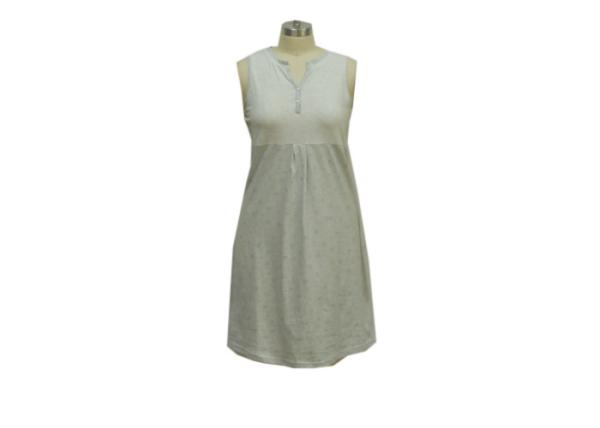White Pure Cotton Sleeveless Nightdress , Super Soft Women'S Jersey Sleepwear