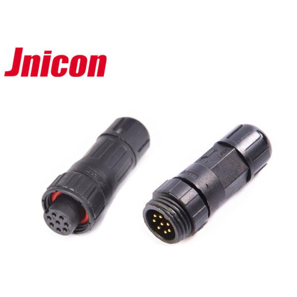 Screw Locking Waterproof Plug Connectors , Jnicon 8 Pin Outdoor Power Connector