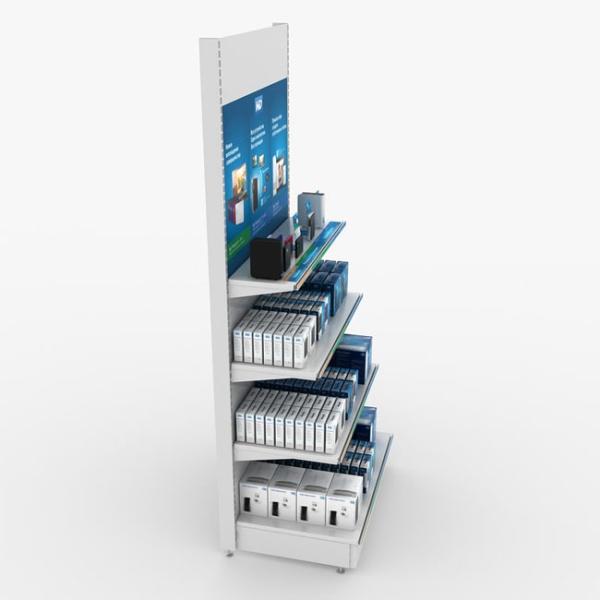 Branding and Product Pricing Display Racks Cellphone End Cap Display Stand Shelves