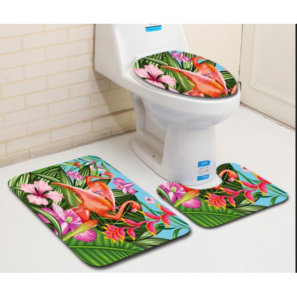 Flamingo Toilet Seat Cushion 45*37 Carpet Toilet Seat Cover