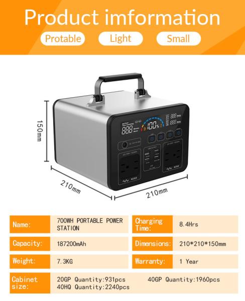 ROSH 700wh 189000mah Waterproof Portable Power Station