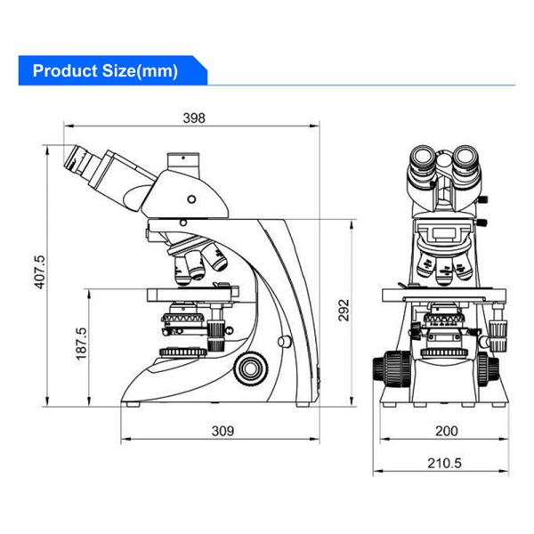 Микроскоп лаборатории Тринокулар исследования микроскопа А12.2603 смеси СИД 40-1000кс оптически биологический