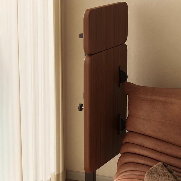 Overbed Table Mobile Computer Desk, Adjustable Height, Laptop Cart C Shaped Side for Sofa Bedroom Living Room