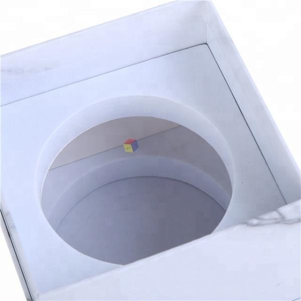 Luxury Custom Logo Marble Printed Lid and Base Rigid Boxes for Candle Gift Packaging
