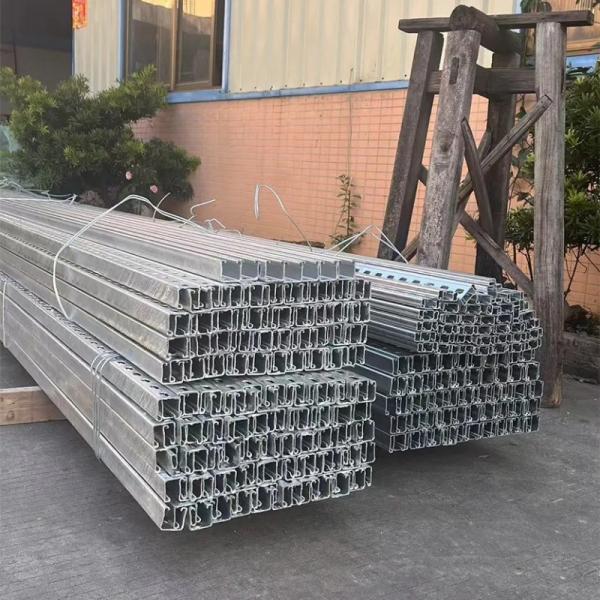 3m 6m Stainless Steel Strut Channel / 0.8-4.0mm C Channel Metal Powder Coated