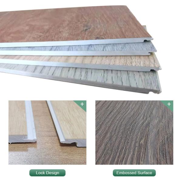 Herringbone Vinyl Clique Bloqueo de piso de azulejos de tabla Interbloqueo de núcleo rígido SPC piso de lujo Vinyl de tabla de piso para el hogar interior