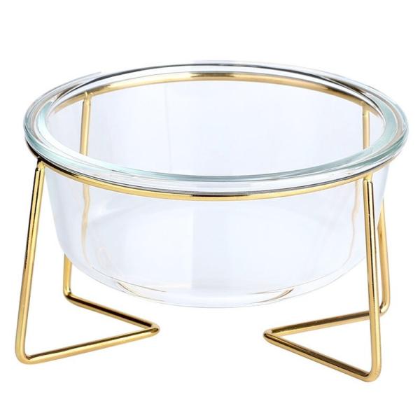 480ml 800ml Elevated Dog Food Bowl With Gold Stand Modern Minimalist Pet Supplies