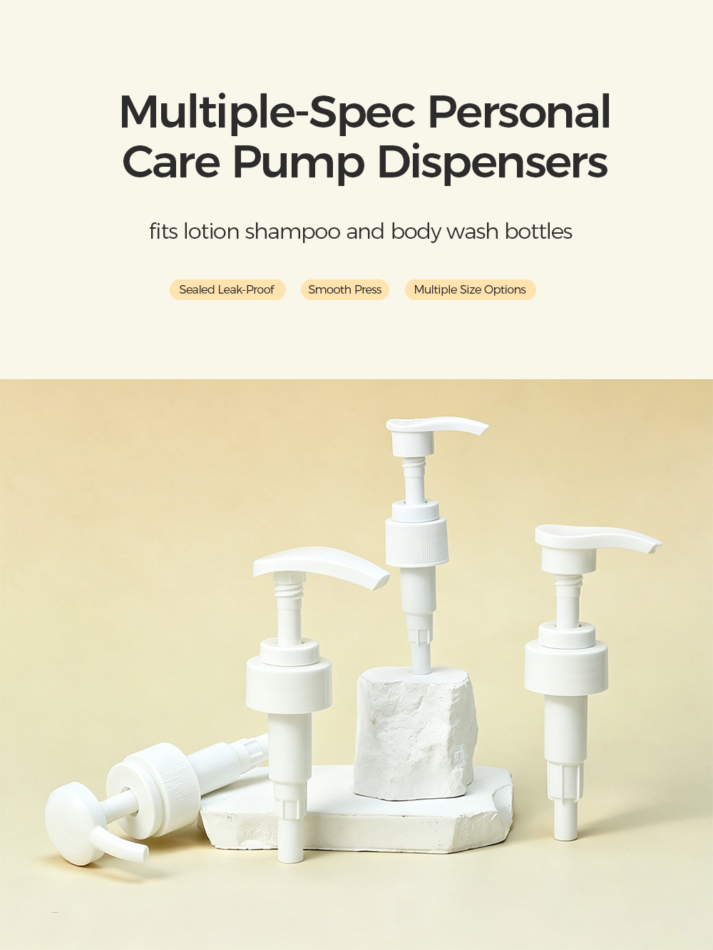 Shampoo Conditioner Bottles with Pump — Refillable HDPE Square Bottles by JXPACK