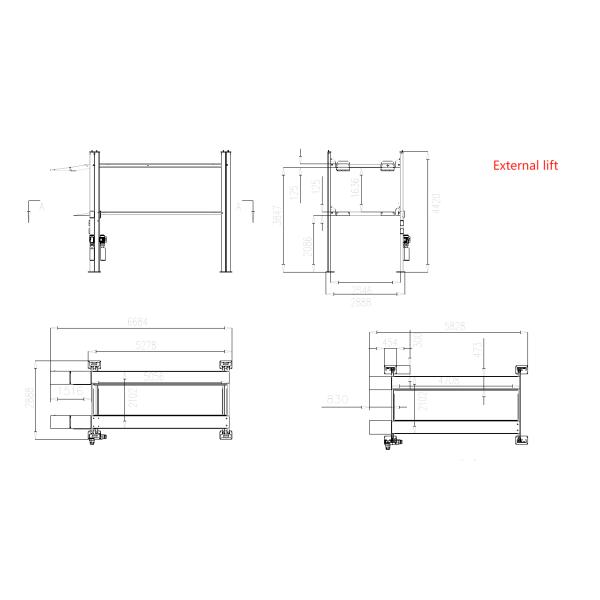 AA4C 8 столбов 3 автомобиля парковочный подъемник тройной автомобилей хранилища подъемник транспортное средство подъемник автомобильного подъемника