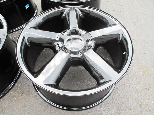 Black 5308 20 Chevrolet Replica Wheels Rims Silverado Tahoe Suburban Gmc Factory Spec