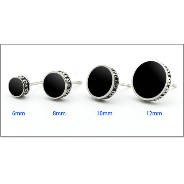 Stainless Steel High quality round shape mini customize cool carve ear small stud cuff hoop earrings jewelry