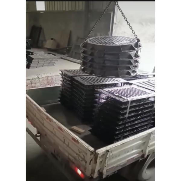 Tapa de registro de hierro dúctil con marco cuadrado de 700*800mm y tapa redonda C250 D400 BS EN124