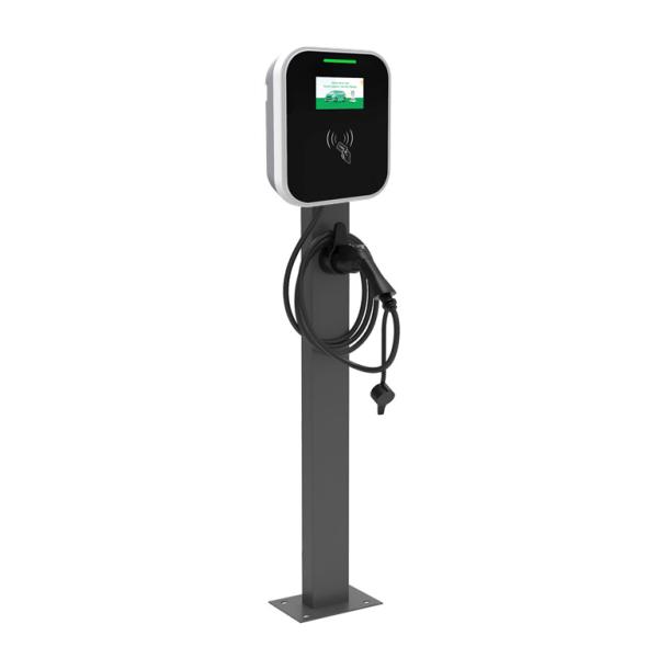 Wall Mounted Smart EV Charger Type2 AC Charging Station Silver 5m Cable 7.4-11-22KW
