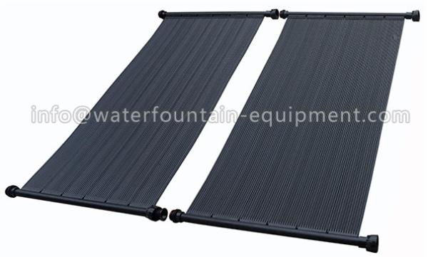 Black Outdoor Plastic Solar Swimming Pool Heaters UV Stable High Efficient