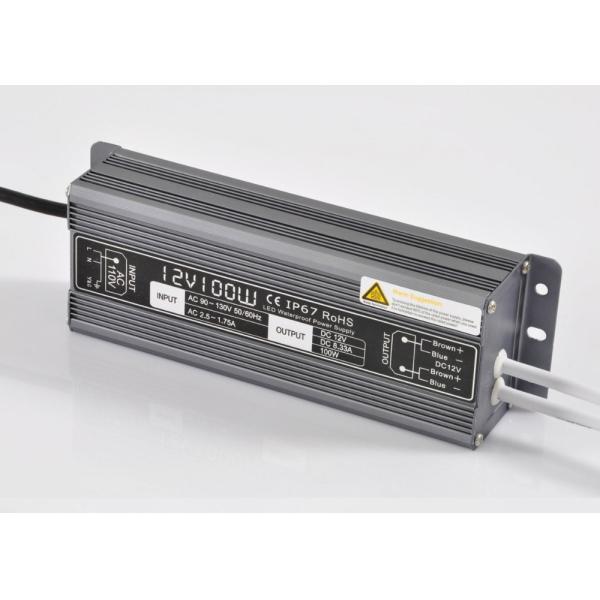 100W 12v Led Strip Light Driver ,  IP67 Waterproof Led Driver Transformer