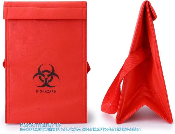 Medical Insulated Biohazard Cooler Bag, Medical Specimen Transport Bag, Bio Transport Bag, 6.75 X 10 X 5.75