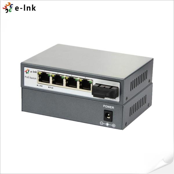 5 ports 10/100M commutateur PoE avec 1x 60W port PoE haute puissance & 1x SC Fiber Uplink