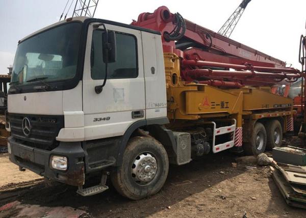 BENZ hidráulico caminhão usado da bomba concreta 37 medidores com corpo do caminhão de Sany