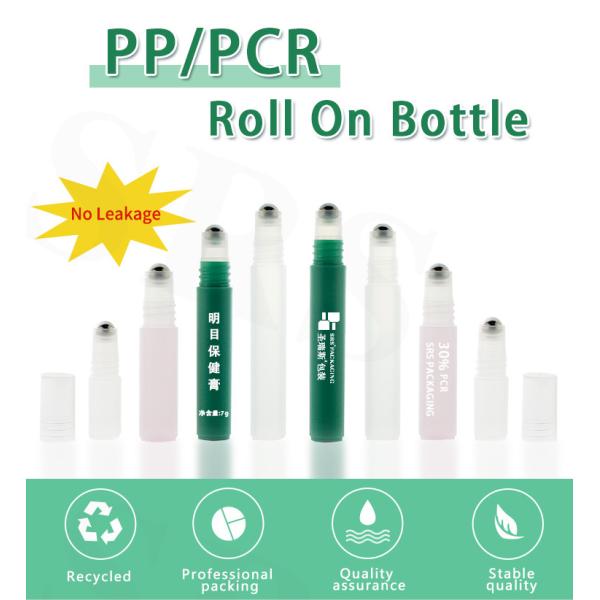Metal Roller Ball Plastic Refillable Roll On Bottle 8ml for Perfume Essential Oil