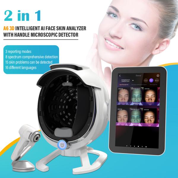 2024 New Design Beauty Salon Portable 3D Facial AI Scanner Home Use Skin Problem Analyzer Machine JC065