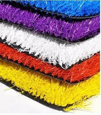 Purple White Artificial Grass 25mm Pile Height Several Color Optional