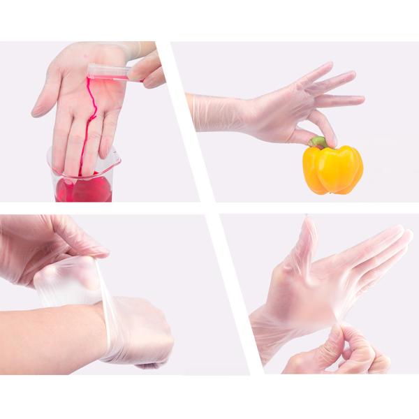 Powder free Transparent Smooth Touch Vinyl Gloves