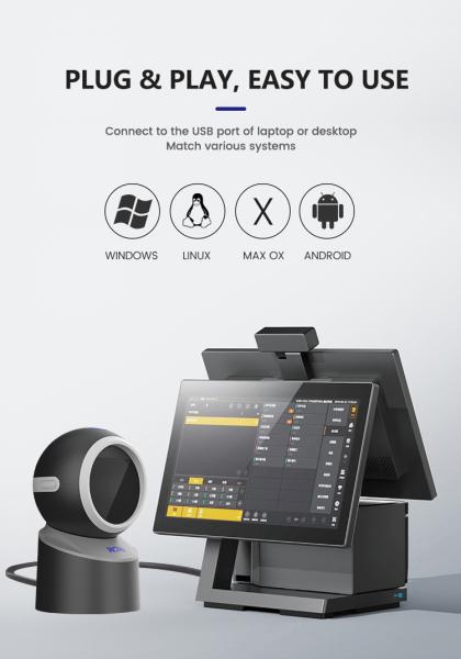 A SD5631 Omnidirectional Scanners 2D Desktop Barcode Scanner Bar Code Reader Qr Code Scanner