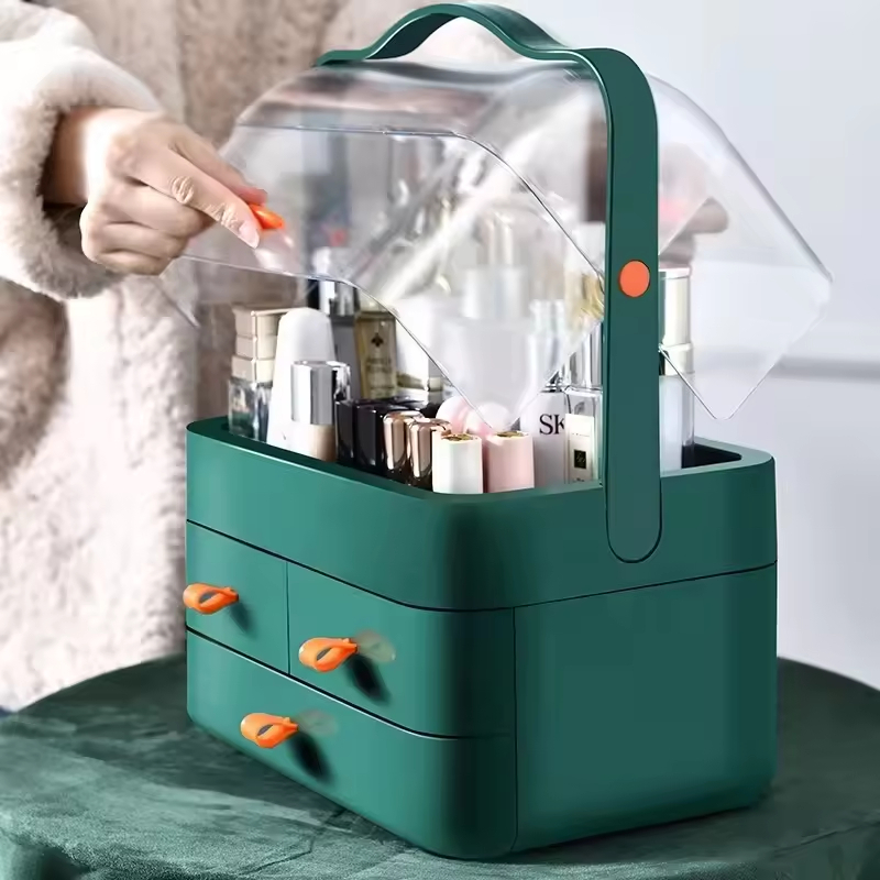 Advanced Beautiful Desktop Dust-proof Partition Classification Storage Container Large Capacity Cosmetics Jewelry Storage Box