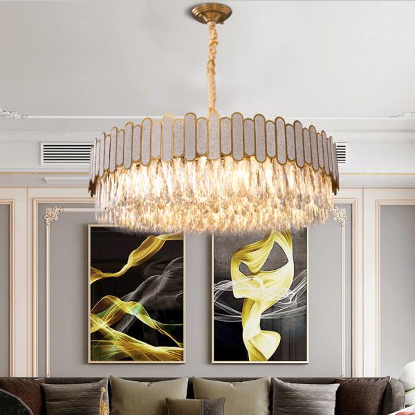 JYLINGTING Modern LED Crystal Chandelier Pendant Lamp Luxury Rectangle Lighting for Home for Bedroom & Living Room Modern Pendant Light