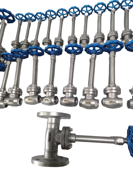 Long Stem Cryogenic Flanged  Globe Valve Stainless Steel Material DN15 To DN200