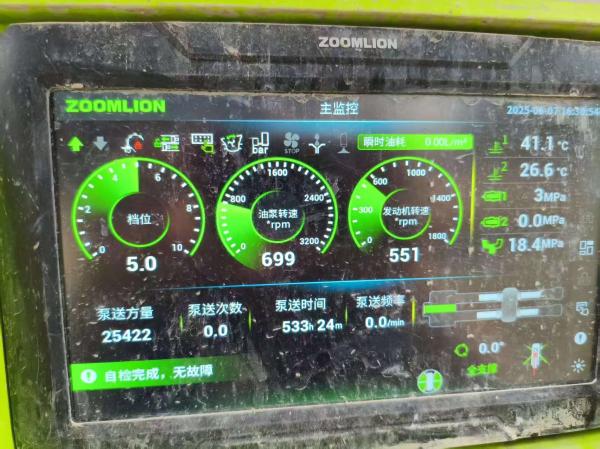 Used 2023 Zoomlion 70m Pump Truck With Sitrak Chasis For High-rise Construction