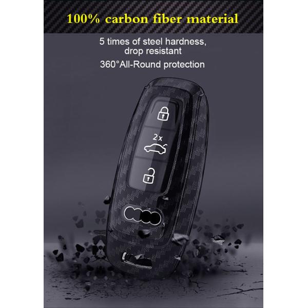 3К рука - положенная лоснистая облегченная крышка ключа углерода Ауди