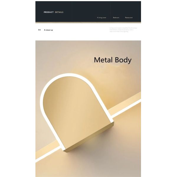 Golden Mekup Lighting Bathroom lamps Large L 80 60 40cm Mirror Front Light(WH-MR-92)