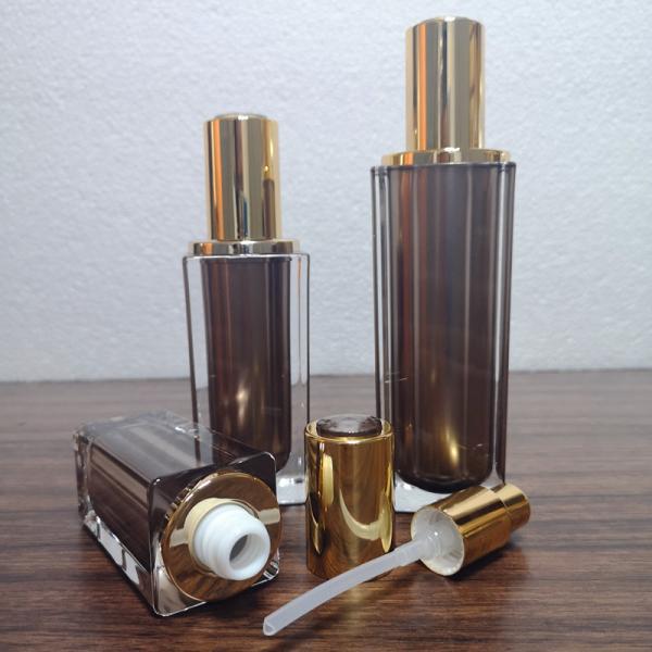 Garrafas plásticas quadradas da loção da bomba 15ml da loção
