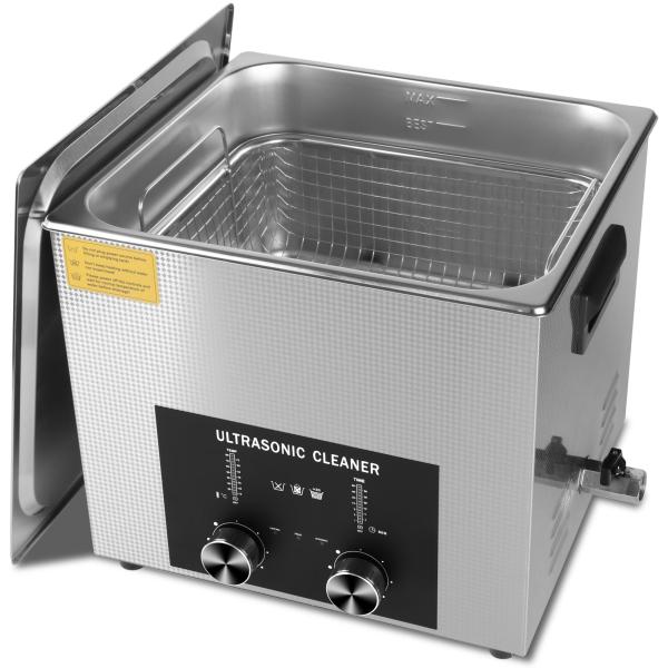 Professional 15L Ultrasonic Cleaner with Encoded Timer Heater Basket Multi-Application for Jewelry Glasses Chains Watches