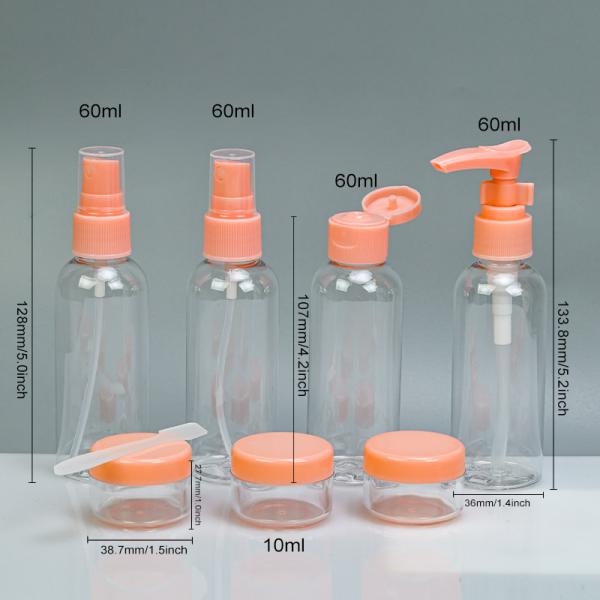 Прозрачный ПЭТ пластмассовый материал портативный туристический набор Спрей бутылка лосьон бутылка пластиковая банка