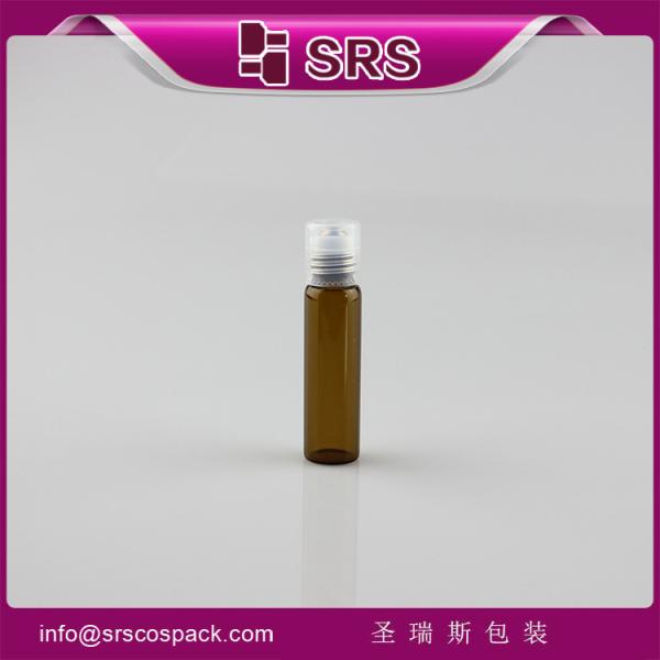 SRS Bulk Wholesale 5ml glass cylinder amber roll on perfume bottle with plastic crew cap
