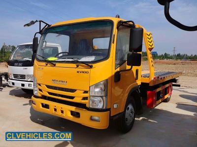 ISUZU ELF 98hp Flat Bed Tow Truck KV100 4200mm 4 ton heavy duty