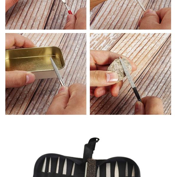 Electroplated Metal File Set For Metal Glass Stone Rough Carving