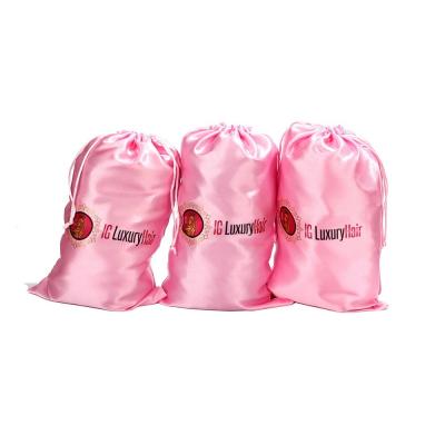 Glossy Packaging Satin Gift Bag Small For Hair Bundles Durable