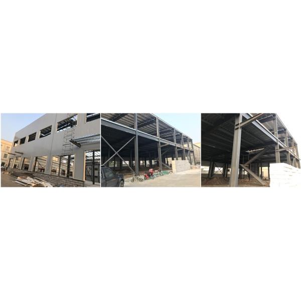 Oficinas do metal do painel de sanduíche grandes e garagens, construções de loja da casa pré-fabricada