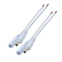 Cabo de alimentação DC 12V 24V 5.5x2.1mm 5.5x2.5mm para câmeras CCTV